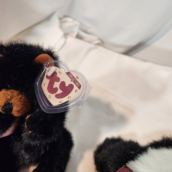 2 VTG Attic Collectable Beanie Babies Ivan and Checkers with tags - Picture 6 of 7